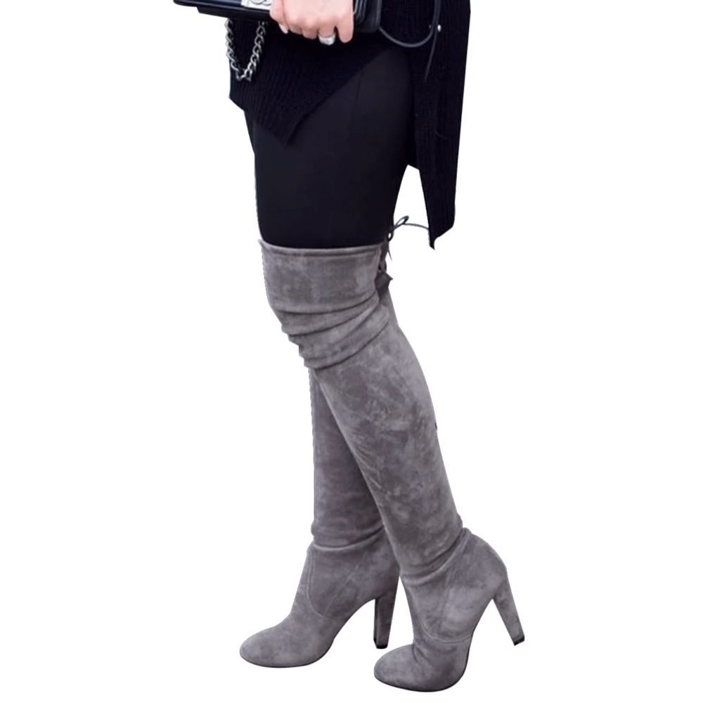 Kaitlyn Pan Gray OTK Boots Size 9 - Picture 8 of 8